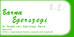 barna egerszegi business card